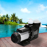 VEVOR Swimming Pool Filter Pump 2.5HP, 1850W Swimming Pool Pump 148GPM, Single Speed Filter for Spa Water Circulation Above Ground Apply Swimming Pool, Bathtub - Low Angle