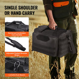 VEVOR Range Bag for 3 Pistols Tactical Gun Range Bag Single Shoulder Strip Black - Rear View