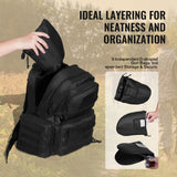 VEVOR Tactical Range Backpack for 6 Pistols Gun Backpack Black - Side View