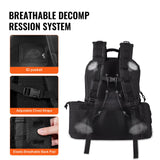 VEVOR Tactical Range Backpack for 6 Pistols Gun Backpack Black - Rear View
