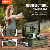 VEVOR Range Bag for 2 Pistols Tactical Gun Bag 2 Built-in Pistol Bags Green - Front View