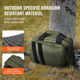 VEVOR Range Bag for 2 Pistols Tactical Gun Bag 2 Built-in Pistol Bags Green - 45-Degree Angle