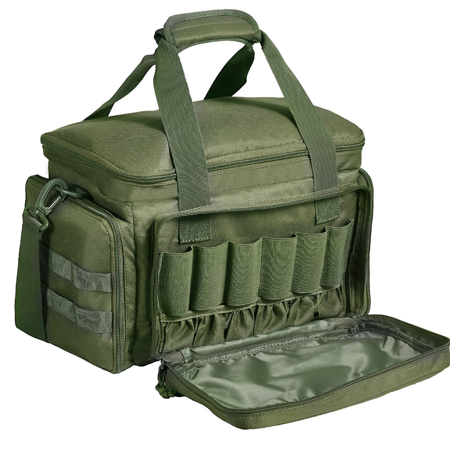 Soft Pistol Case for 4 Pistols Handgun Bag Outdoor Hunting Shooting Green