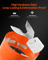 VEVOR 380 mm Gable Mount Fan 1650 CFM Attic Vent Fan with Adjustable Thermostat - Top-Down View