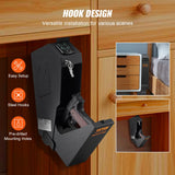 VEVOR Mounted Gun Safe for Pistols Biometric Gun Safe 3 Access Ways for 1 Pistol - Rear View