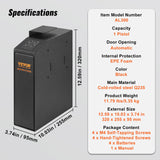VEVOR Mounted Gun Safe for Pistols Biometric Gun Safe 3 Access Ways 1 Pistol - Close-Up Angle