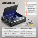 VEVOR Gun Safe for Pistols Biometric Gun Safe with 3 Access Ways for 2 Pistols - Close-Up Angle