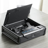 VEVOR Gun Safe for Pistols Biometric Gun Safe with 3 Access Ways for 2 Pistols - Low Angle