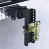 VEVOR Adjustable Trailer Hitch, 25.4 cm Drop & 21.59 cm Rise Hitch Ball Mount with 5.08 cm Receiver, Solid Tube, 6350 kgs GTW, 5.08 cm & 5.08-0.79 cm 45# Steel Tow Balls with Key Lock for Truck Towing - Low Angle