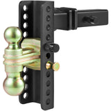 VEVOR Adjustable Trailer Hitch, 203.2 mm Drop & 165.1 mm Rise Hitch Ball Mount with 50.8 mm Receiver, Solid Tube, 6350 kg GTW, 50.8 m and 58.7 mm 45# Steel Tow Balls with Key Lock for Truck Towing - Extra Image