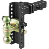 VEVOR Adjustable Trailer Hitch, 203.2 mm Drop & 165.1 mm Rise Hitch Ball Mount with 50.8 mm Receiver, Solid Tube, 6350 kg GTW, 50.8 m and 58.7 mm 45# Steel Tow Balls with Key Lock for Truck Towing - Extra Image