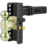 VEVOR Adjustable Trailer Hitch, 152.4 mm Drop & 114.3 mm Rise Hitch Ball Mount with 50.8 mm Receiver, Solid Tube, 6350 kg GTW, 50.8 mm and 58.7 mm 45# Steel Tow Balls with Key Lock for Truck Towing - Extra Image