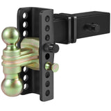 VEVOR Adjustable Trailer Hitch, 15cm Drop & 11.43cm Rise Hitch Ball Mount with 6.35cm Receiver, Solid Tube, 6577 kgs GTW, 5.08cm & 5.08-0.79cm 45# Steel Tow Balls with Key Lock for Truck Towing - Extra Image