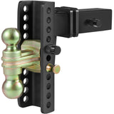 VEVOR Adjustable Trailer Hitch, 203.2 mm Drop & 165.1 mm Rise Hitch Ball Mount with 63.5 mm Receiver, Solid Tube, 6577 kg GTW, 50.8 mm & 58.7 mm 45# Steel Tow Balls with Key Lock for Truck Towing - Extra Image