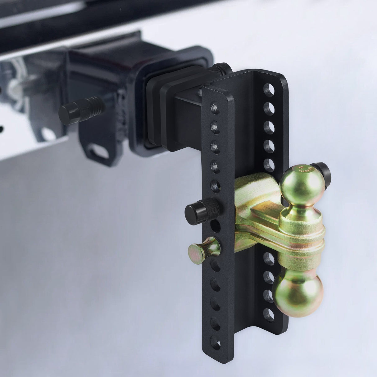 VEVOR Adjustable Trailer Hitch, 25 cm Drop & 21.59 cm Rise Hitch Ball Mount with 6.35 cm Receiver Solid Tube, 6577 kgs GTW, 5.08 cm & 5.08-0.79 cm 45#