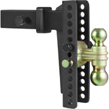 VEVOR Adjustable Trailer Hitch, 25 cm Drop & 21.59 cm Rise Hitch Ball Mount with 6.35 cm Receiver Solid Tube, 6577 kgs GTW, 5.08 cm & 5.08-0.79 cm 45# Steel Tow Balls with Key Lock for Truck Towing - Extra Image