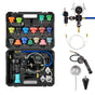 Coolant Pressure Tester Kit, 47Pcs Radiator Vacuum Refill Kit with 3 Metal Adapters, Universal Fit, Automotive Cooling System Pressure Tester Tool, with Pressures Pump & Plastic Filler