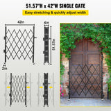 VEVOR Single Folding Security Gate Folding Door Gate 37"W x 48"H Scissor Gate