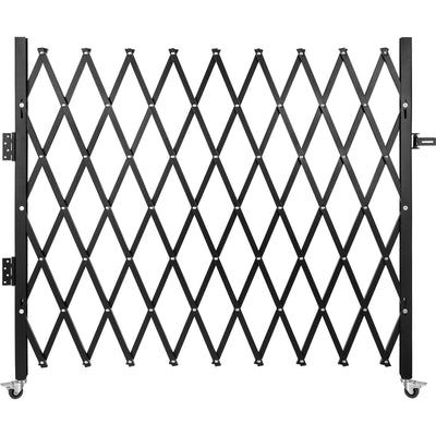 VEVOR Single Folding Security Gate, 85" H x 95" W Folding Door Gate, Steel Accordion Security Gate, Flexible Expanding Security Gate, Rolling