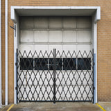 VEVOR Double Folding Security Gate Folding Door Gate 5.1' H x 10.2' W Scissor Gate - Close-Up Angle
