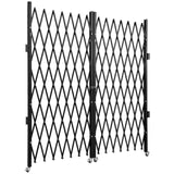 VEVOR Double Folding Security Gate Folding Door Gate 5.1' H x 10.2' W Scissor Gate - Extra Image