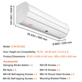 VEVOR 0.9m Commercial Indoor Air Curtain Super Power 2 Speeds 1528m?/h, UL Certified Wall Mounted Air Curtains for Doors, Indoor Over Door Fan with