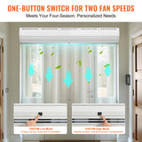 1.5m Commercial Indoor Air Curtain Super Power 2 Speeds 2547m³/h, UL Certified Wall Mounted Air Curtains for Doors, Indoor Over Door Fan with Heavy Duty Limit Switch, Easy-Install Unheated - Top-Down View