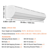 1.5m Commercial Indoor Air Curtain Super Power 2 Speeds 2547m³/h, UL Certified Wall Mounted Air Curtains for Doors, Indoor Over Door Fan with Heavy Duty Limit Switch, Easy-Install Unheated