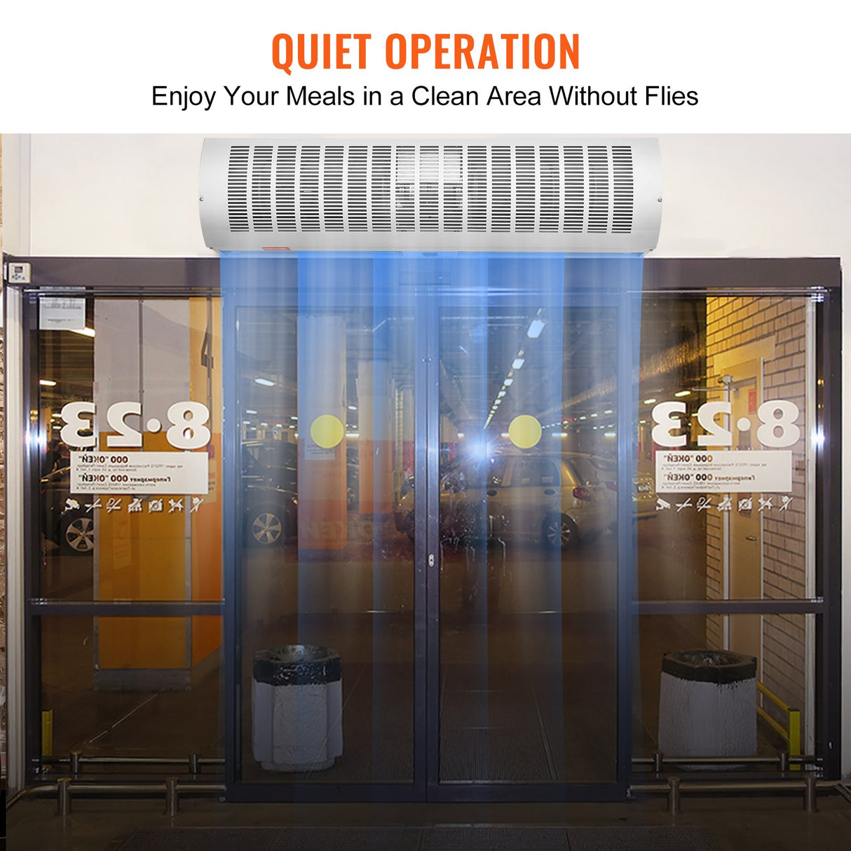 VEVOR 0.9m Commercial Indoor Air Curtain Super Power 2 Speeds 2038m?/h, UL Certified Wall Mounted Air Curtains for Doors, Indoor Over Door Fan with