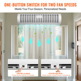 VEVOR 0.9m Commercial Indoor Air Curtain Super Power 2 Speeds 2038m³/h, UL Certified Wall Mounted Air Curtains for Doors, Indoor Over Door Fan with Heavy Duty Limit Switch, Easy-Install Unheated - Top-Down View