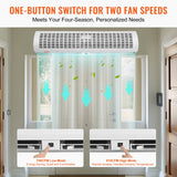 VEVOR 1.1m Commercial Indoor Air Curtain Super Power 2 Speeds 2292m_/h, UL Certified Wall Mounted Air Curtains for Doors, Indoor Over Door Fan with Heavy Duty Limit Switch, Easy-Install Unheated - Top-Down View