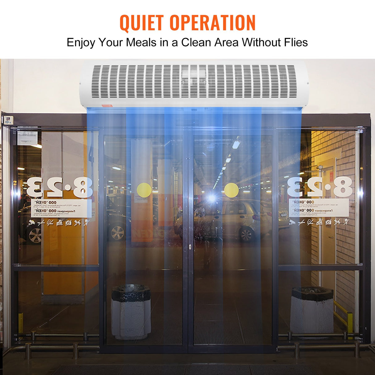 VEVOR 1.2m Commercial Indoor Air Curtain Super Power 2 Speeds 2802m_/h, UL Certified Wall Mounted Air Curtains for Doors, Indoor Over Door Fan with