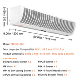 VEVOR 1.5m Commercial Indoor Air Curtain Super Power 2 Speeds 3566m³/h, UL Certified Wall Mounted Air Curtains for Doors, Indoor Over Door Fan with Heavy Duty Limit Switch, Easy-Install Unheated - Rear View