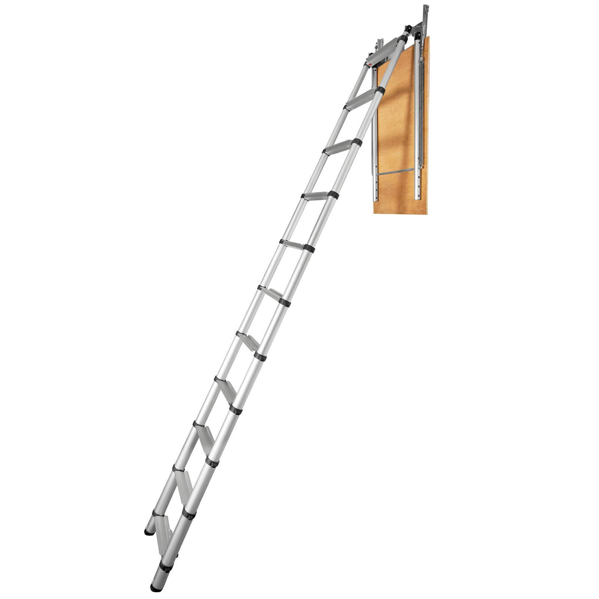 VEVOR Attic Ladder Telescoping, 158.76kg Capacity, 100cm x 59.94cm,Multi-Purpose Aluminium Extension, Lightweight and Portable,Fits298.7cm-