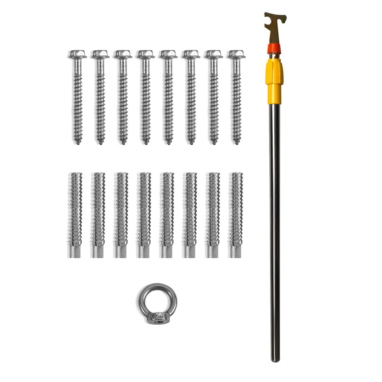 VEVOR Attic Ladder Telescoping, 158.76kg Capacity, 100cm x 59.94cm,Multi-Purpose Aluminium Extension, Lightweight and Portable,Fits298.7cm-320.04cmCeilingHeights,Convenient Access to Your Attic Standa