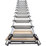 VEVOR Attic Ladder Telescoping, 158.76kg Capacity, 100cm x 59.94cm,Multi-Purpose Aluminium Extension, Lightweight and Portable,Fits298.7cm-