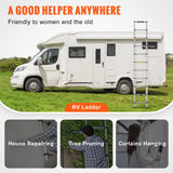 VEVOR Telescoping Ladder Aluminum Extension Step 3.2 m Multi-purpose Portable - Top-Down View