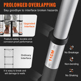 VEVOR Telescoping Ladder Aluminum Extension Step 12.5 ft Multi-purpose Portable - Side View