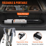 VEVOR Telescoping Ladder Aluminum Extension Step 12.5 ft Multi-purpose Portable - 45-Degree Angle