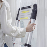 VEVOR Telescoping Ladder Aluminum Extension Step 12.5 ft Multi-purpose Portable - Low Angle