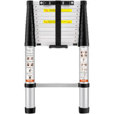 VEVOR Telescoping Ladder Aluminum Extension Step 12.5 ft Multi-purpose Portable - Extra Image