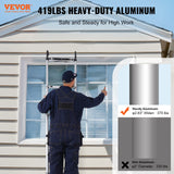 VEVOR Telescoping Extension Ladder 16.5FT Multi-button Retraction 419 LBS - Front View