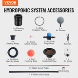 VEVOR DWC Hydroponics Grow System Deep Water Culture with Top Drip 1 Bucket 20L - Close-Up Angle
