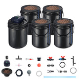 VEVOR RDWC Hydroponics Grow System, Hydroponic Growing Kit with Top Drip, Recirculating Deep Water Culture 4 Buckles and 1 Reservoir, with Air Pump and Water Level Device for Leafy Vegetables - Extra Image