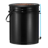 RDWC Hydroponics Grow System, Hydroponic Growing Kit with Top Drip, Recirculating Deep Water Culture 4 Buckles and 1 Reservoir, with Air Pump and Water Level Device for Leafy Vegetables