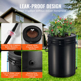 VEVOR DWC Hydroponics Grow System Deep Water Culture with Top Drip 4 Buckets - Top-Down View