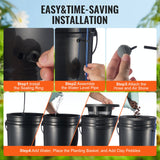 VEVOR DWC Hydroponics Grow System Deep Water Culture with Top Drip 4 Buckets - 45-Degree Angle