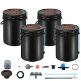 VEVOR DWC Hydroponics Grow System Deep Water Culture with Top Drip 4 Buckets - Extra Image