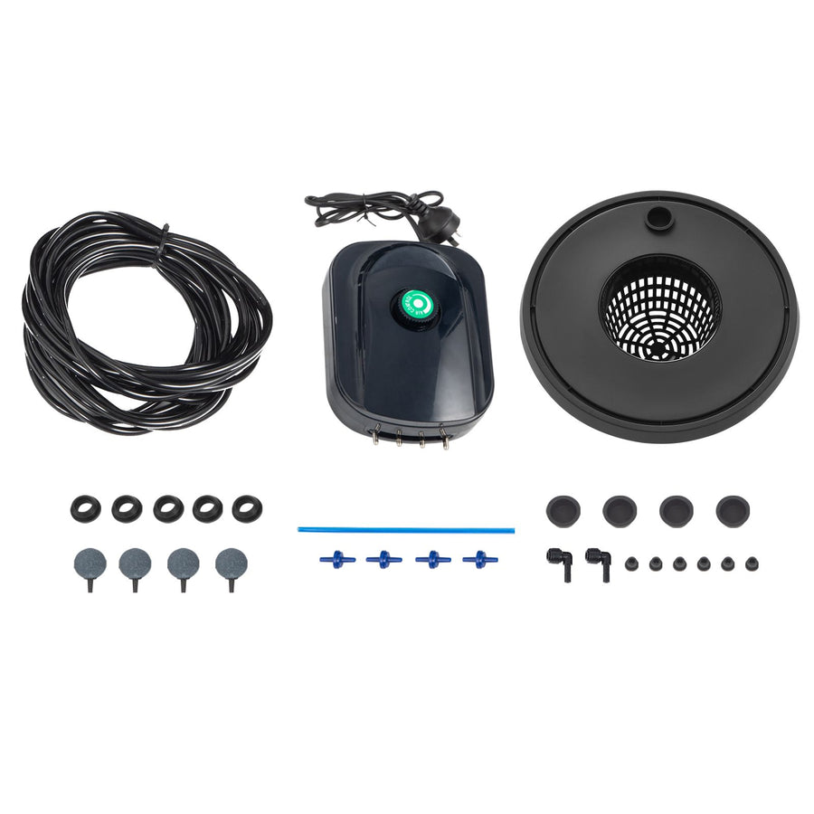 DWC Hydroponics Grow System, Hydroponic Growing System, Deep Water Culture 5-Gallon 4 Buckets, DWC System with Air Pump, Air Stones and Water Level Device for Leafy Vegetables