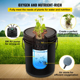 VEVOR DWC Hydroponic System, 5 Gallon 5 Buckets, Deep Water Culture Growing Bucket, Hydroponics Grow Kit with Pump, Air Stone and Connected Reservoir, for Indoor/Outdoor Leafy Vegetables - Top-Down View
